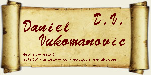 Daniel Vukomanović vizit kartica